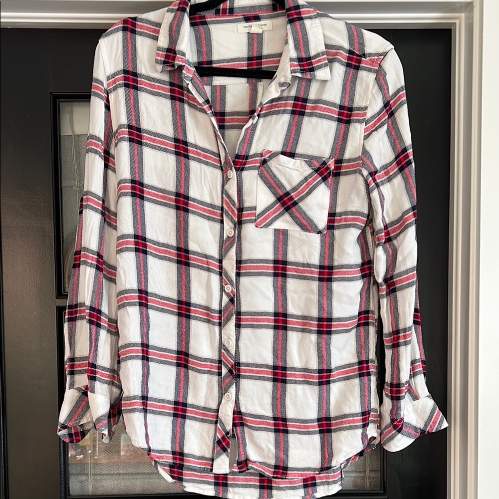 Plaid Button-Up Shirt